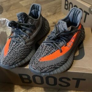Yeezy Kids Sneakers in Gray and Orange